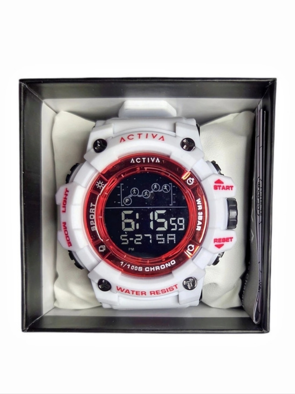 Activa X Invicta // Summit Digital Watch // White & Red // 50mm
